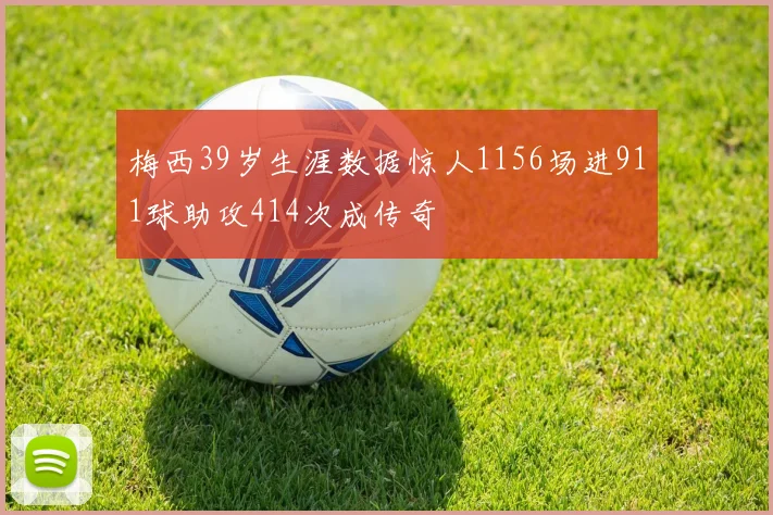 梅西39岁生涯数据惊人1156场进911球助攻414次成传奇